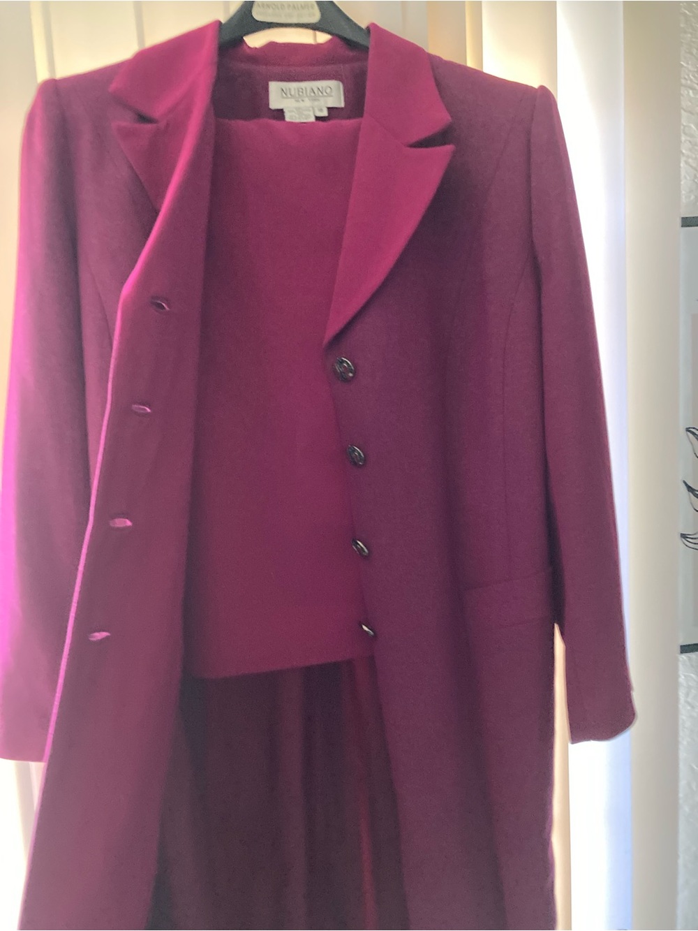 Magenta Wool-Blend Blazer